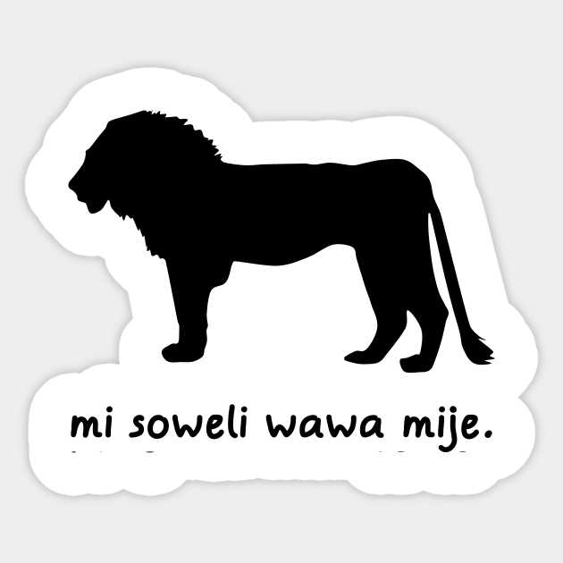 I'm A Male Lion (Toki Pona) Sticker by dikleyt